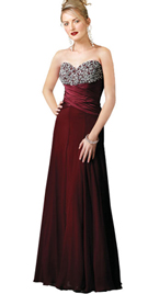 Beautiful Well Fitted Strapless Autumn Gown