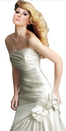 Gathered Strapless Gown | Wedding Dresses 