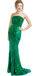 Stylish Chiffon Sequined Hugging evening Gown