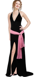 Velvet Dress With Contrast Tie-up evening dress