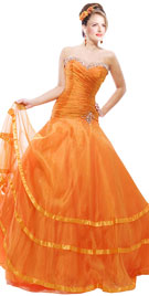 Princess Strapless Fall Dress|Princess Dress