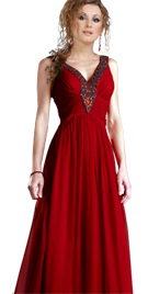 Embroidered Neckline New Year Collection Gown