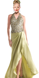 Buy Online Wrapped Style Red Carpet Dress