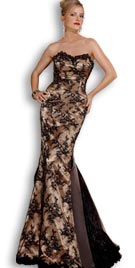 Strapless Mermaid Cut Red Carpet Gown