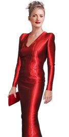 Penelope Cruz Inspired Long Red Carpet Dress